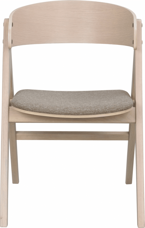 Spisebordsstol med armlæn Rowico Waterton hvidvasket egetræ/brun polypropylenstof FSC 2-pak H80ÃB55ÃD61 cm